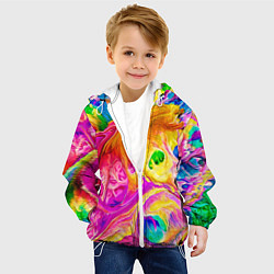 Куртка с капюшоном детская TIE DYE, цвет: 3D-белый — фото 2