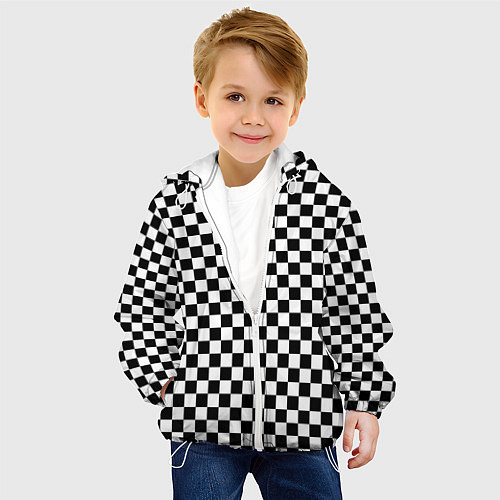Детская куртка Шахматка мелкая / 3D-Белый – фото 4