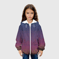Куртка с капюшоном детская Ретро узор, цвет: 3D-белый — фото 2