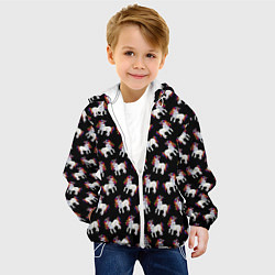 Куртка с капюшоном детская Единороги, цвет: 3D-белый — фото 2