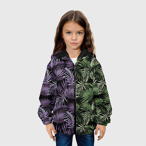 Детская куртка Пальмы / 3D-Черный – фото 3