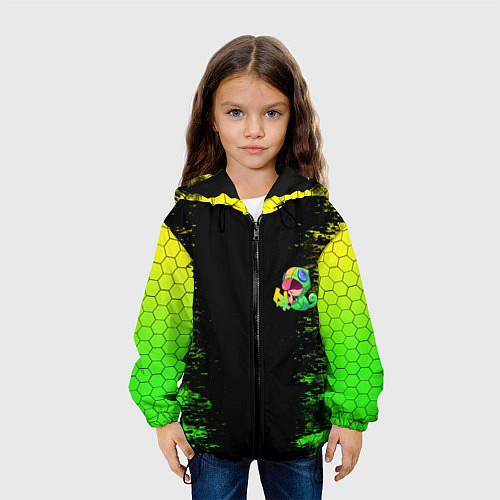 Детская куртка Бравл Старс Леон / 3D-Черный – фото 3