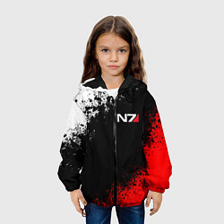 Куртка с капюшоном детская MASS EFFECT N7, цвет: 3D-черный — фото 2