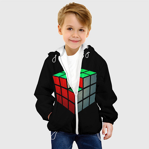 Детская куртка Кубик Рубика / 3D-Белый – фото 4