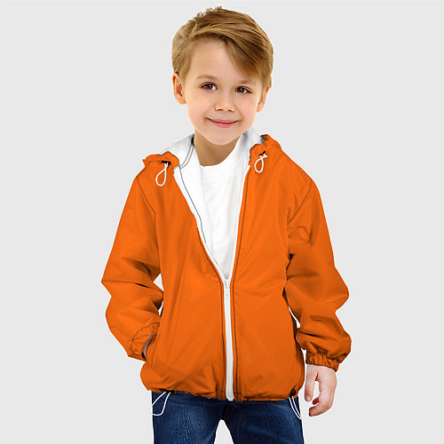 Детская куртка Цвет апельсиновая корка / 3D-Белый – фото 4