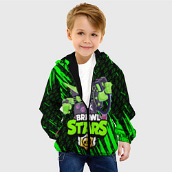 Куртка с капюшоном детская Brawl stars virus 8-bit, цвет: 3D-черный — фото 2