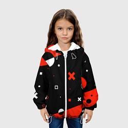 Куртка с капюшоном детская ФИГУРКИ, цвет: 3D-белый — фото 2