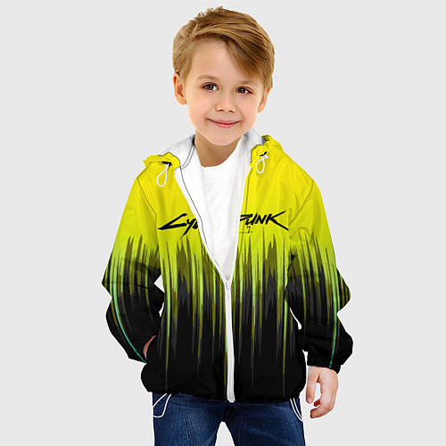 Детская куртка CYBERPUNK 2077 / 3D-Белый – фото 4