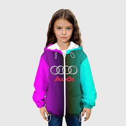 Куртка с капюшоном детская Audi, цвет: 3D-белый — фото 2
