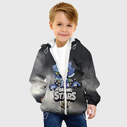 Детская куртка Brawl Stars LEON / 3D-Белый – фото 4