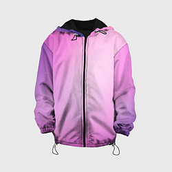 Куртка с капюшоном детская Нежный фиолет, цвет: 3D-черный