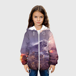 Куртка с капюшоном детская Танк, цвет: 3D-белый — фото 2