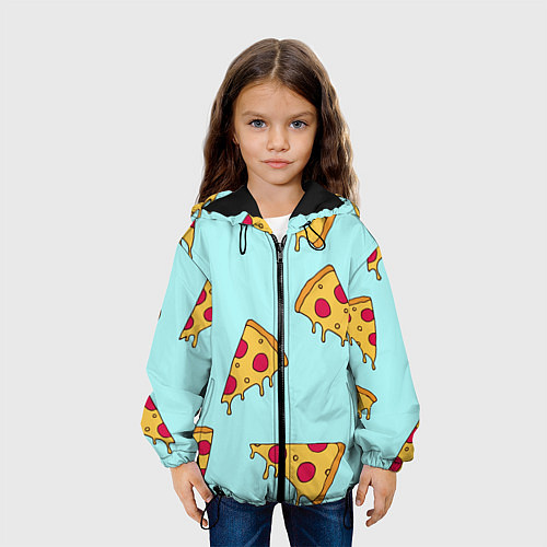 Детская куртка Ароматная пицца / 3D-Черный – фото 3