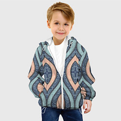 Куртка с капюшоном детская Восточный орнамент, цвет: 3D-белый — фото 2