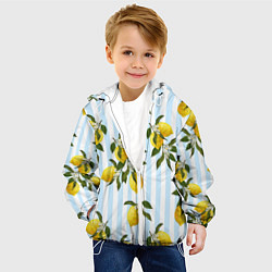 Куртка с капюшоном детская Лимоны, цвет: 3D-белый — фото 2