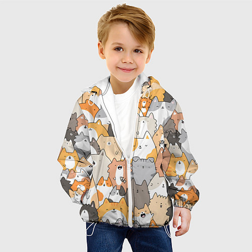 Детская куртка Кошачья стая / 3D-Белый – фото 4