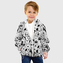 Куртка с капюшоном детская Собачки, цвет: 3D-белый — фото 2