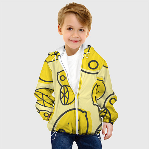 Детская куртка Лимончики / 3D-Белый – фото 4