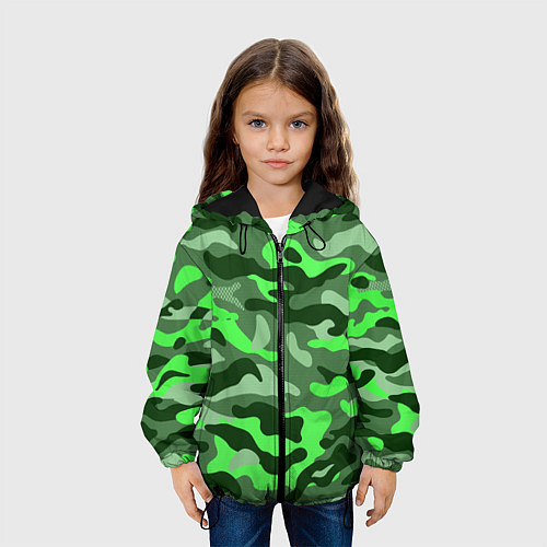 Детская куртка CAMOUFLAGE GREEN / 3D-Черный – фото 3