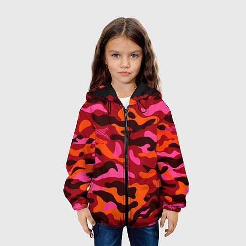 Детская куртка CAMOUFLAGE RED / 3D-Черный – фото 3