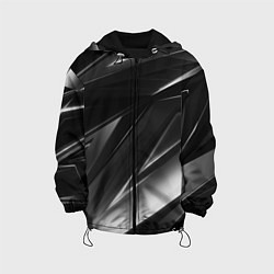 Куртка с капюшоном детская GEOMETRY STRIPES BLACK & WHITE, цвет: 3D-черный