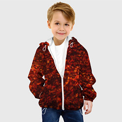 Куртка с капюшоном детская Лиственной покров, цвет: 3D-белый — фото 2