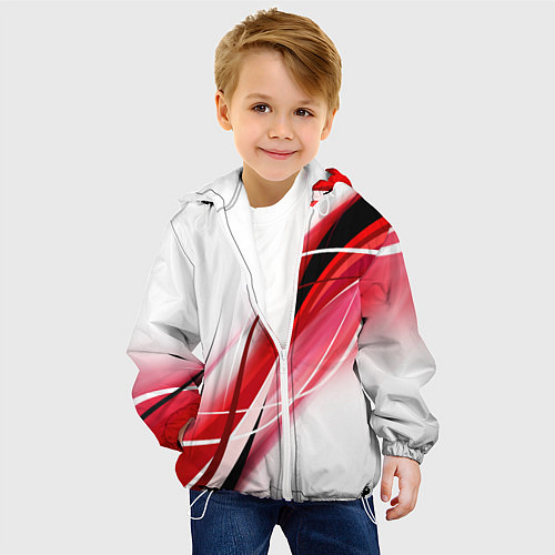 Детская куртка GEOMETRY STRIPES RED / 3D-Белый – фото 4