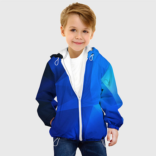 Детская куртка SHADES OF BLUE / 3D-Белый – фото 4