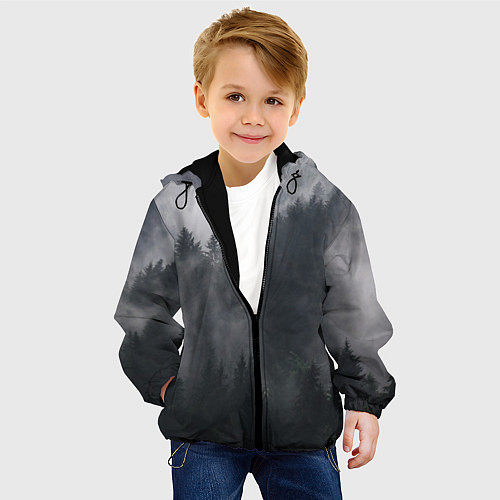 Детская куртка Лес / 3D-Черный – фото 4