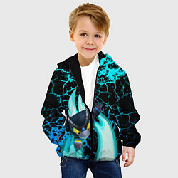 Куртка с капюшоном детская Brawl stars mecha crow, цвет: 3D-черный — фото 2
