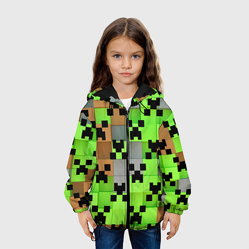 Детская куртка Minecraft / 3D-Черный – фото 3