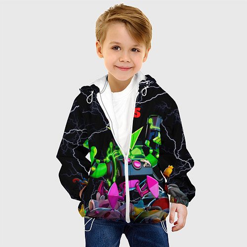 Детская куртка Brawl Stars Virus 8-Bit / 3D-Белый – фото 4