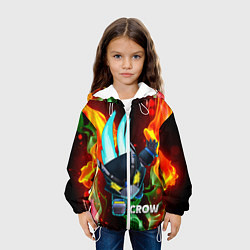 Куртка с капюшоном детская Brawl Stars CROW, цвет: 3D-белый — фото 2
