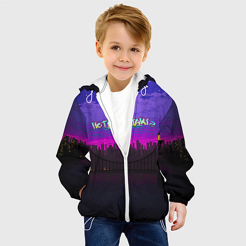 Детская куртка HOTLINE MIAMI2 / 3D-Белый – фото 4