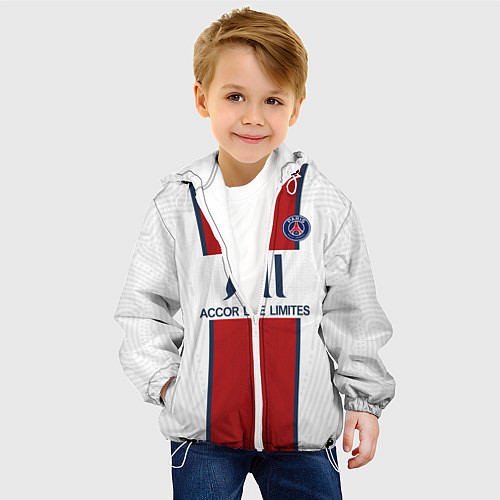 Детская куртка PSG away 20-21 / 3D-Белый – фото 4