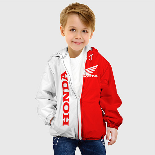Детская куртка HONDA / 3D-Белый – фото 4