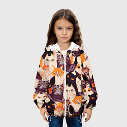 Куртка с капюшоном детская КОТИКИ, цвет: 3D-белый — фото 2