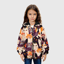 Куртка с капюшоном детская КОТИКИ, цвет: 3D-черный — фото 2
