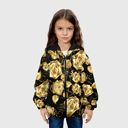 Куртка с капюшоном детская Golden Roses, цвет: 3D-черный — фото 2