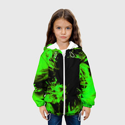 Куртка с капюшоном детская ЗЕЛЁНЫЙ ОГОНЬ, цвет: 3D-белый — фото 2