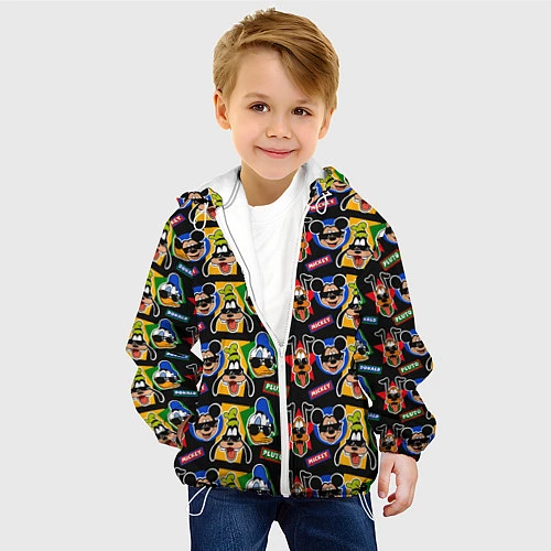 Детская куртка Микки Маус и Гуффи / 3D-Белый – фото 4