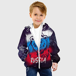 Куртка с капюшоном детская Russia Bear, цвет: 3D-белый — фото 2