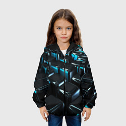 Куртка с капюшоном детская ТЕКСТУРА, цвет: 3D-черный — фото 2