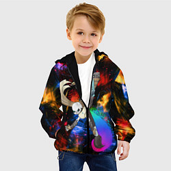 Куртка с капюшоном детская Санс Undertale, цвет: 3D-черный — фото 2