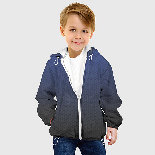 Детская куртка Серый октагон / 3D-Белый – фото 4