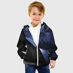 Куртка с капюшоном детская GEOMETRY DARK, цвет: 3D-белый — фото 2