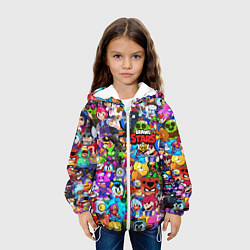 Куртка с капюшоном детская BRAWL STARS ВСЕ ПЕРСОНАЖИ, цвет: 3D-белый — фото 2