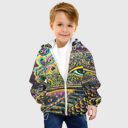 Куртка с капюшоном детская ИМПРЕССИОНИЗМ, цвет: 3D-белый — фото 2
