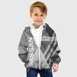 Куртка с капюшоном детская NISSAN, цвет: 3D-белый — фото 2