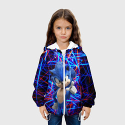 Куртка с капюшоном детская Sonic, цвет: 3D-белый — фото 2